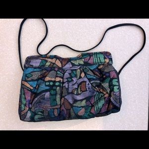 La Regale Purse Colorful Metallic Fabric vintage